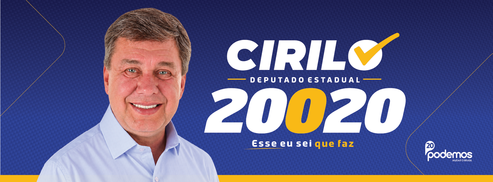 Cirilo — Deputado Estadual 20020 — Esse eu sei que faz — Podemos
